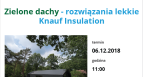 Webinarium Knauf Insulation: Zielone dachy - rozwiązania lekkie
