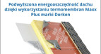 Podwyższona energooszczędność dachu dzięki wykorzystaniu termomembran Maxx Plus. Webinarium Dorken