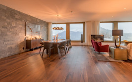 Aranżacja eleganckiego hotelu Bürgenstock Hotel & Alpine Spa w Szwajcarii