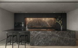 Luksusowy apartament w ciemnych kolorach 