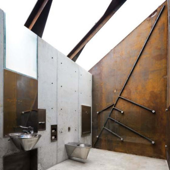 Manthey Kula, toaleta publiczna, Narodowe Szlaki Turystczne w Norwegii, styl industrialny
