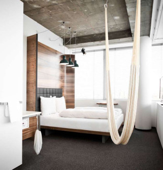 Hotel Daniel Vienna, wnętrza w stylu vintage, styl industrialny