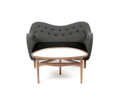 Finn Juhl, Eye table i Sofa Model 4600, design skandynawski