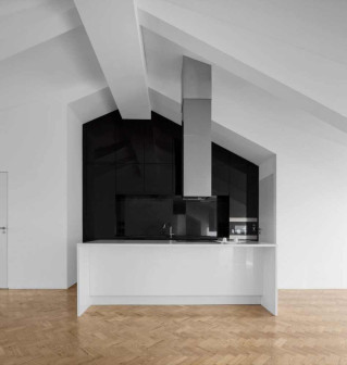João Tiago Aguiar Arquitectos, RF Apartament, biało-czarne wnętrza