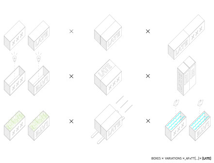 LATE, _AFxTT [...], instalacja graficzno-architektoniczna, wnętrze biura coworkingowego w Krakowie 