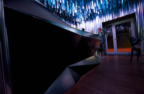 medusagroup, medusaindustry, Jazz Cafe w Chorzowie, dekoracja z profili aluminiowych