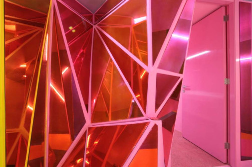 ROW Studio, Wax Revolution, wnętrze salonu kosmetycznego, kolor we wnętrzach