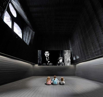 churtichaga+quadra salcedo (ch+qs) architects, centrum kinowe Matadero w Legazpi w Madrycie, adaptacja rzeźni na kino, plecione struktury we wnętrzach