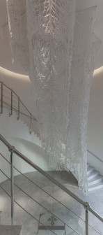 Manuel Ameztoy, instalacja z wycinanych tkanin, wystawa w Faena Arts Center w Buenos Aires
