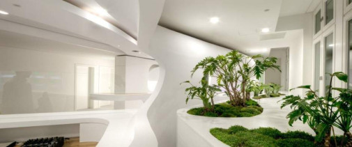 3dluxe, biuro firmy SYZYGY we Frankfurcie, wnętrza high-tech, wnętrza futurystyczne