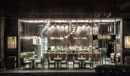 Joyce Wang, restauracja AMMO w Hong Kongu, wnętrze inspirowane filmem Alphaville