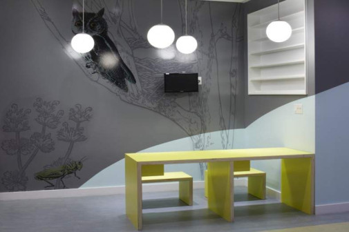 Andrea Mason Architect, Beehives & Buzzcuts, salon fryzjerski dla dzieci