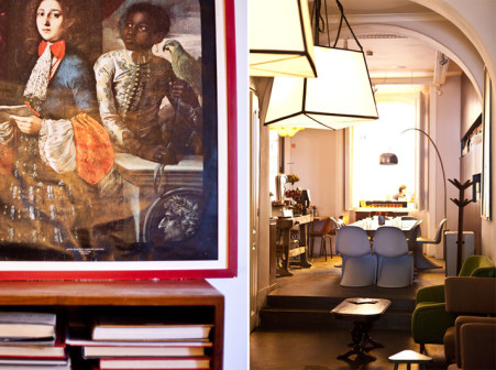 Independente Hostel & Suites w Lizbonie, adaptacja pałacu z początku XX wieku na hostel, wnętrza eklektyczne, art deco i meble z odzysku