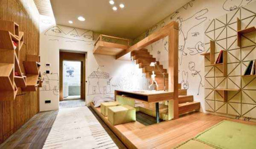 2B Group, apartament w Kijowie, wnętrza łączące wiele stylów, pokój dla dzieci