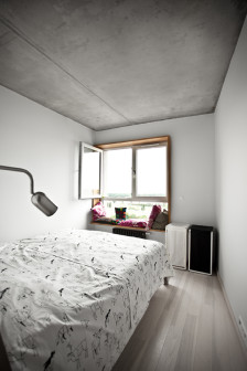 mode:lina architekci, BookBox Loft, mieszkanie w stylu industrialnym, mieszkanie dla sowy i skowronka