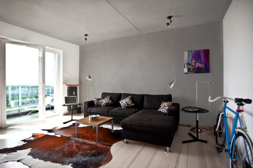 mode:lina architekci, BookBox Loft, mieszkanie w stylu industrialnym, mieszkanie dla sowy i skowronka
