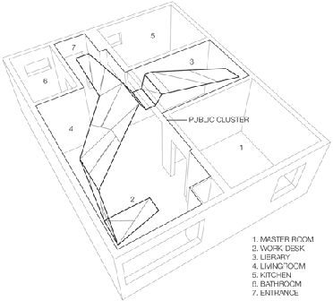 AnLstudio, Wing House, mieszkanie z konstrukcją w kształcie skrzydła samolotu, mieszkanie z pracownią artysty