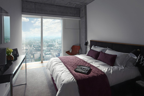 złota 44, woods bagot, wystrój wnętrz, aranżacja wnętrz, sypialnia, wnętrza apartamentowca, złota 44 wnętrza