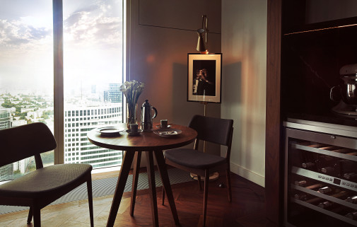 złota 44, woods bagot, wystrój wnętrz, aranżacja wnętrz, sypialnia, wnętrza apartamentowca, złota 44 wnętrza