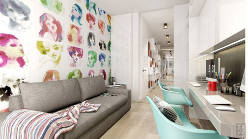Aranżacja apartamentu w stonowanych barwach
