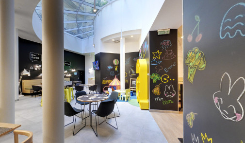 Aranżacja wnętrza hotelu Ibis Styles Budapest Centrum