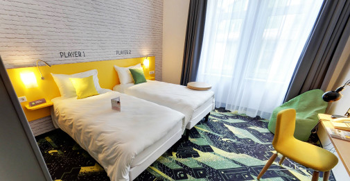 Aranżacja wnętrza hotelu Ibis Styles Budapest Centrum