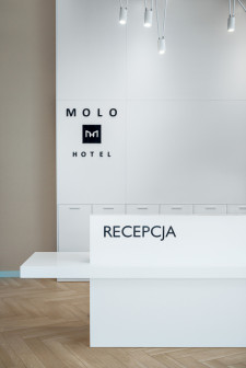 Aranżacja lobby hotelu Molo w Sopocie