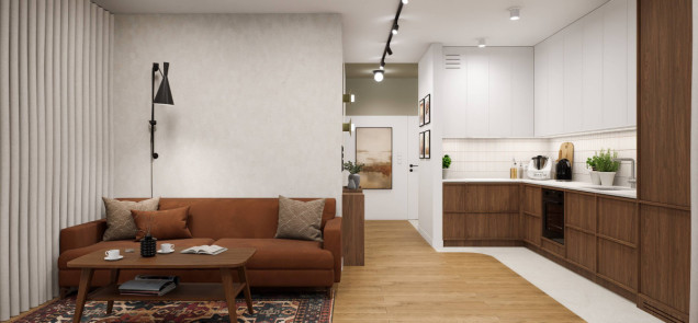 mieszkanie w stylu mid-century projekt