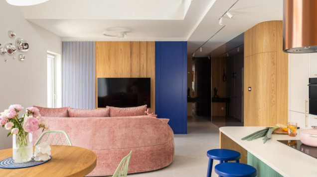 Joyful aesthetic projekt kolorowego mieszkania