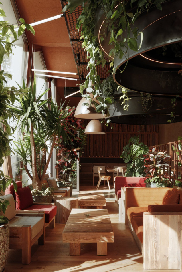 Abstrakcyjne wnętrze restauracji Medusa w Sopocie