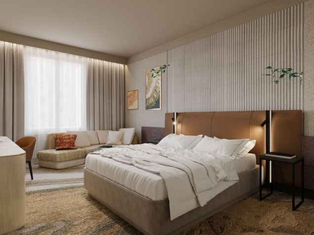 Wnętrza Crowne Plaza pod Paryżem od pracowni Tremend