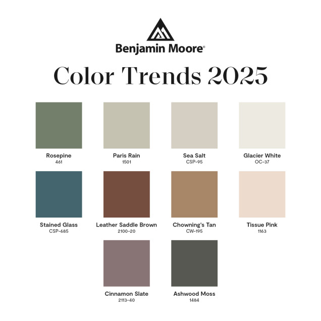 Kolory roku 2025 wg. Benjamin Moore