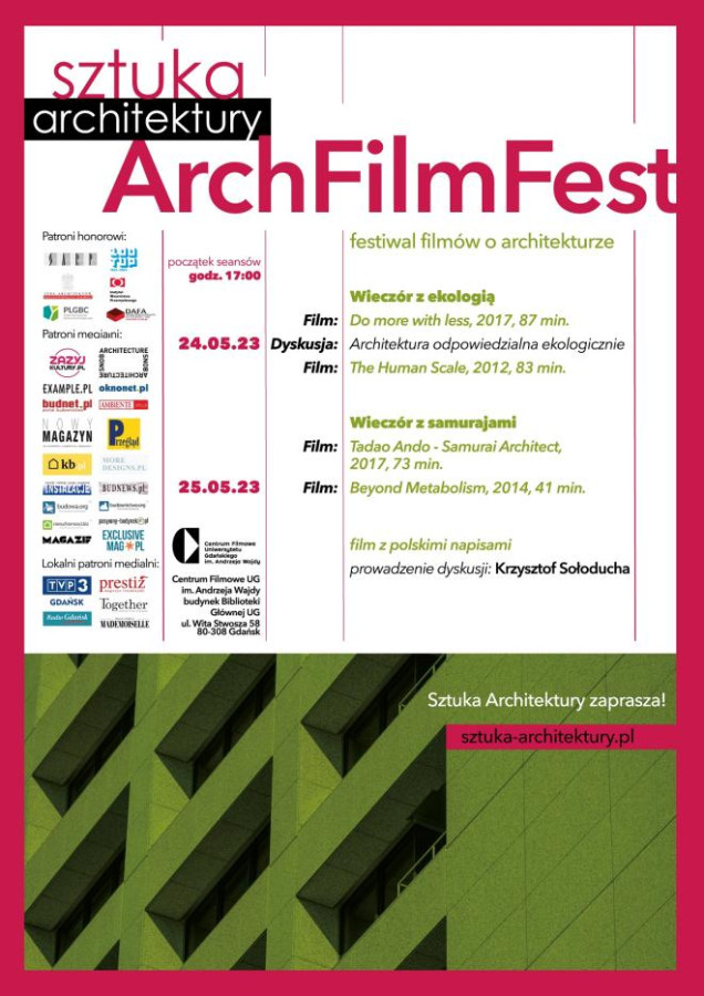 ArchFilmFest w Gdańsku. Pokazy filmów o architekturze i dyskusja