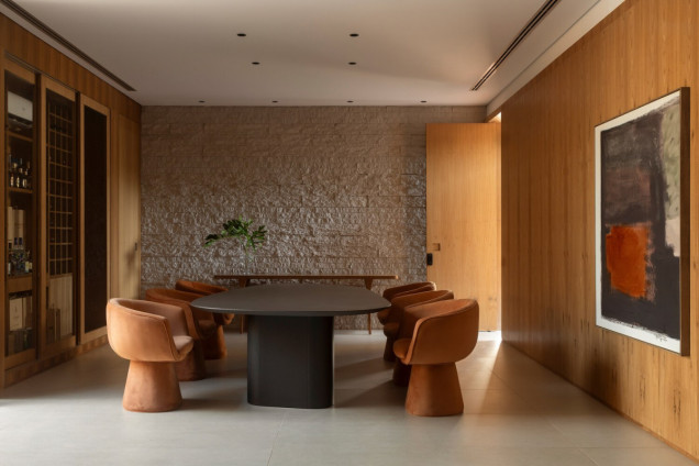 Rezydencja G+B House, przestronny salon z jadalnią projekt