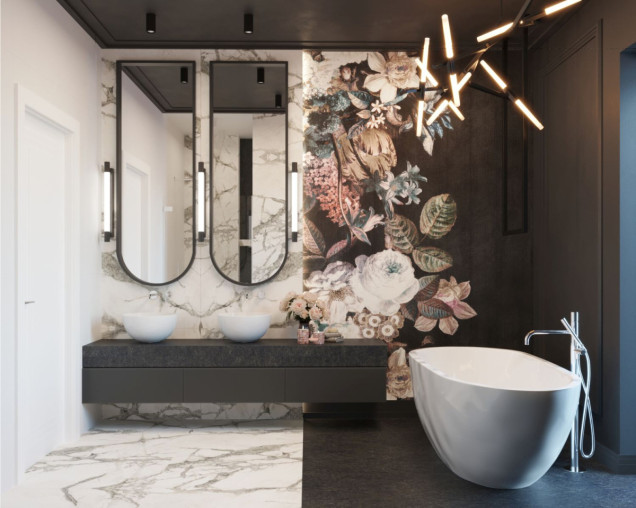 Projekt wnętrza domu w stylu Hamptons