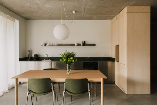 MInimalistycnze mieszkanie z drewnem