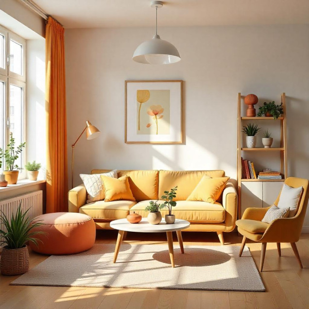 Joyful aesthetic projekt kolorowego mieszkania