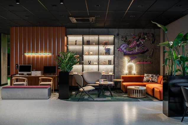 Hyatt Kraków wnętrza lobby