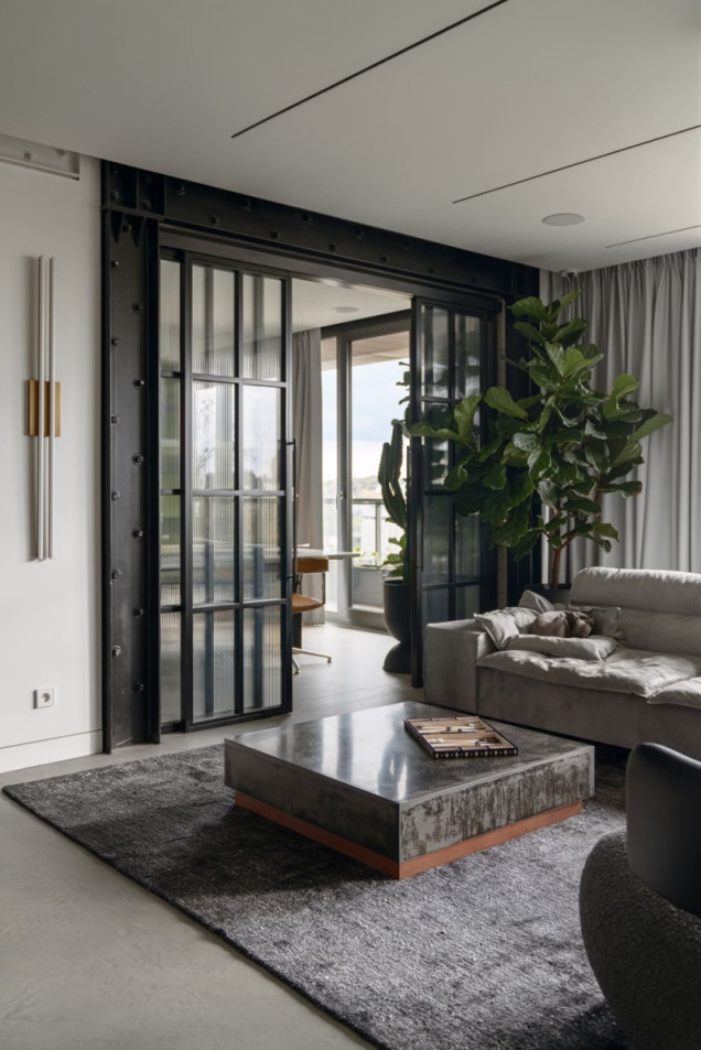 Monochromatyczny penthouse w Bydgoszczy