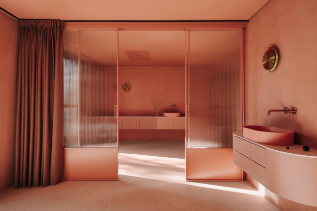 spa w odcieniach różu