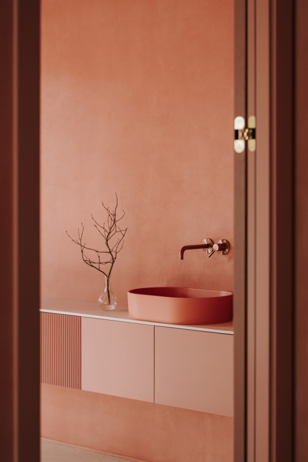 spa w odcieniach różu