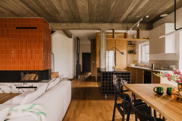 Wnętrze domu w stylu MId Century