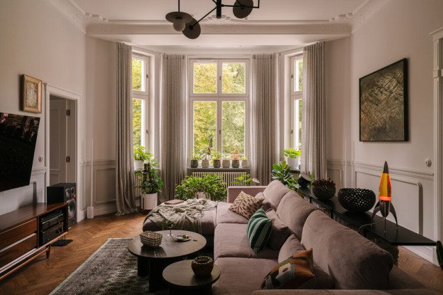 Secesyjny apartament redefiniujący współczesną elegancję