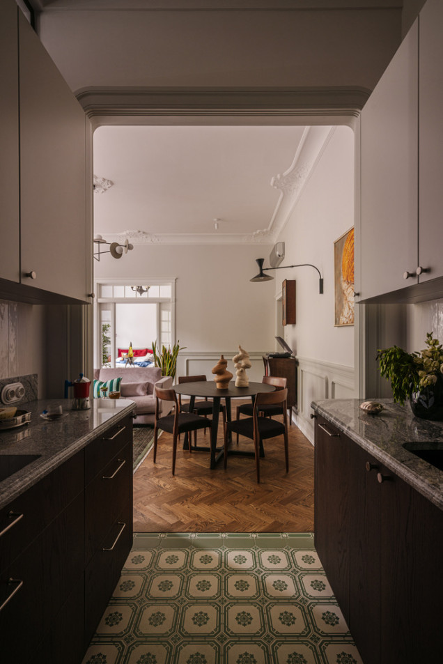 Secesyjny apartament redefiniujący współczesną elegancję