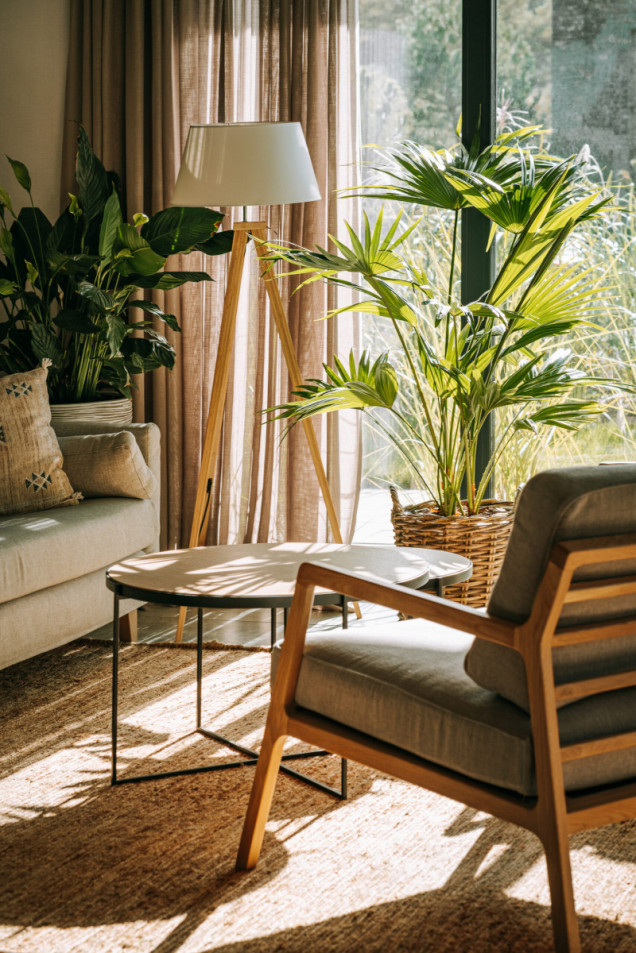 POkój hotelowy w stylu Boho