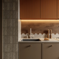 projekt wnętrza w stylu mid-century