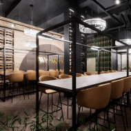 Winiarnia w Fabryce Porcelany projektu ZERO32 Architekci 