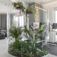 Apartament z palmiarnią w Warszawie