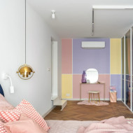 Joyful aesthetic projekt kolorowego mieszkania