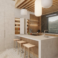 dom japandi, drewno clt projekt